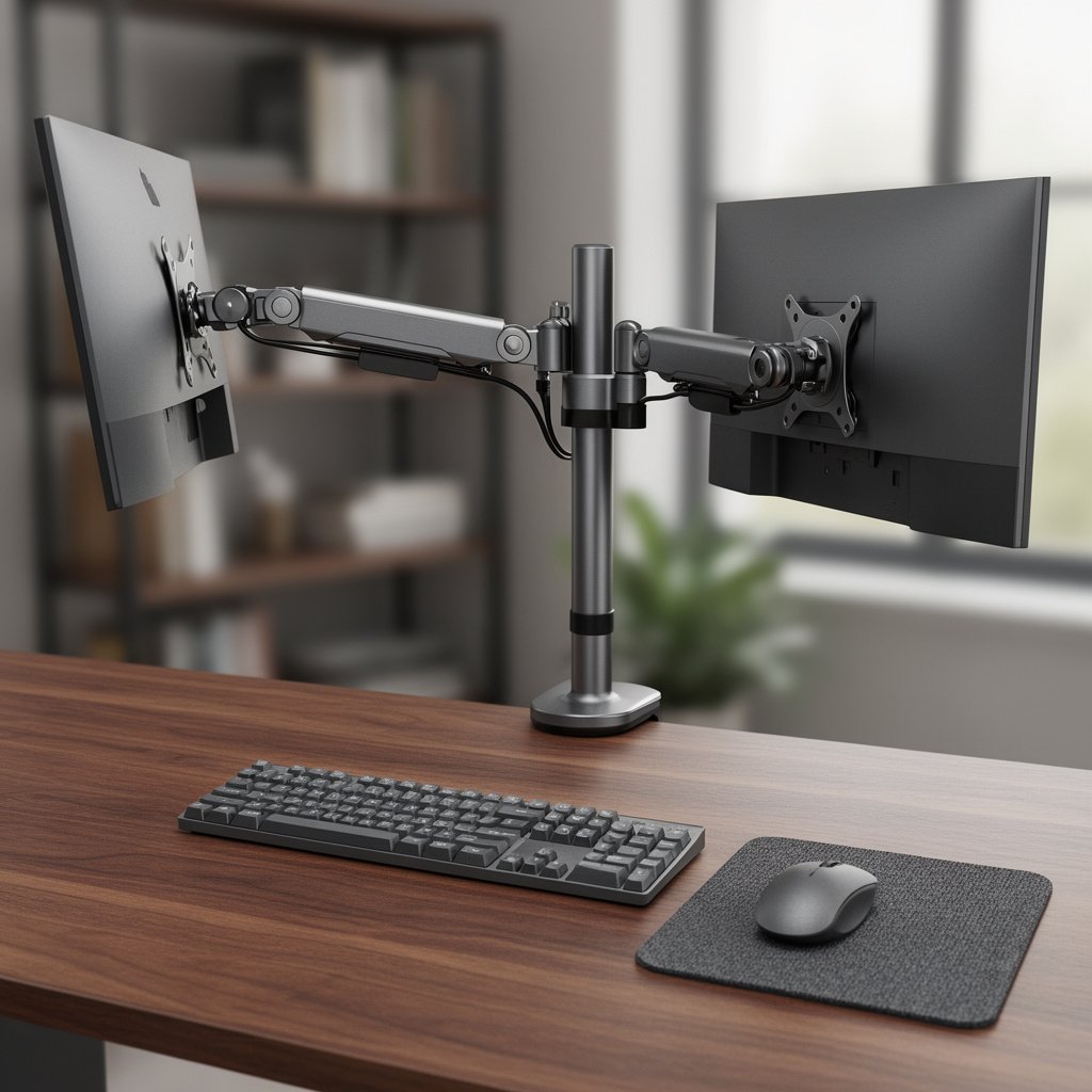 Brazo de escritorio para dos monitores